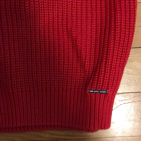 Red crew neck knit sweater - Picture 2 of 3